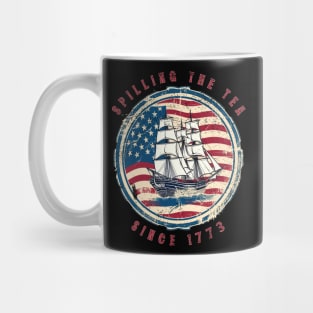 Spilling the Tea Since 1773 Vintage 4th of July Mug